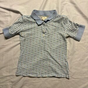 Maeve by Anthropologie |  Women's Blue Butterfly Polo  Blue Collar Sz XXS